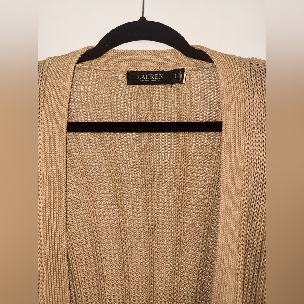 LAUREN RALPH LAUREN ribbed long cardigan SIZE: SMALL - Picture 6 of 10